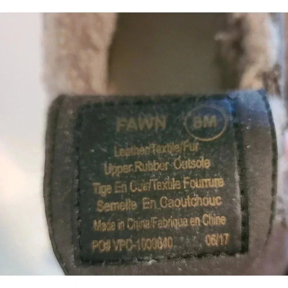 COUGAR Waterproof SUEDE SLIP-ON SHOES -SHEARLING LINED FAWN SZ 8 M - Picture 7 of 11